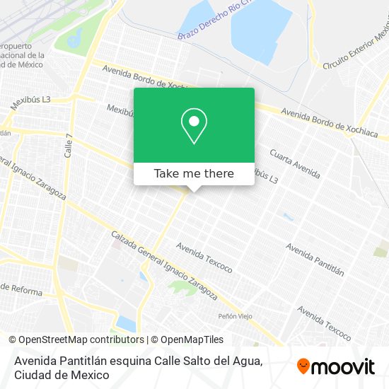 Avenida Pantitlán esquina Calle Salto del Agua map