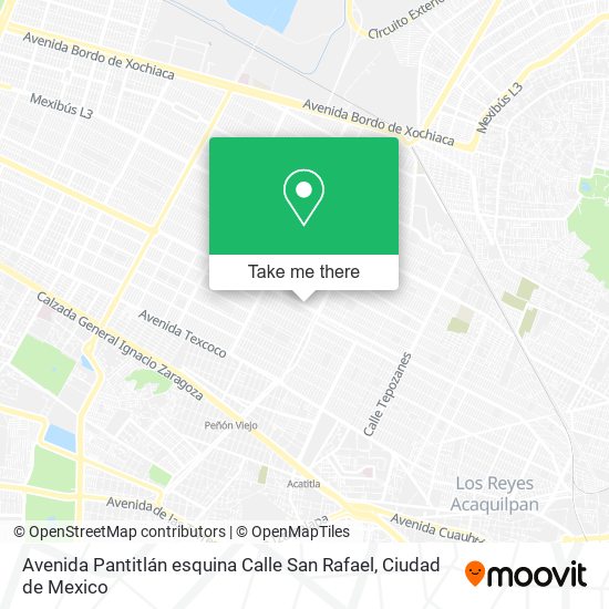 Avenida Pantitlán esquina Calle San Rafael map