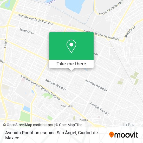 Avenida Pantitlán esquina San Ángel map