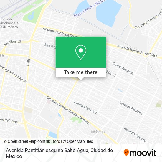 Avenida Pantitlán esquina Salto Agua map