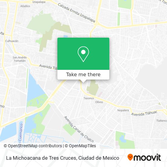 Mapa de La Michoacana de Tres Cruces