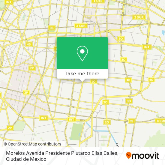 Mapa de Morelos Avenida Presidente Plutarco Elías Calles