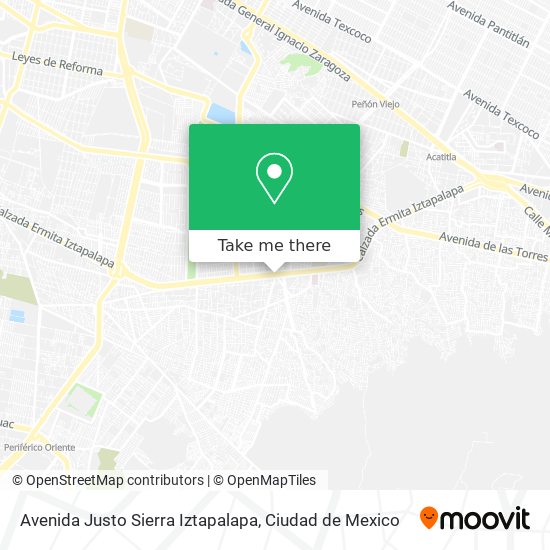 Avenida Justo Sierra Iztapalapa map