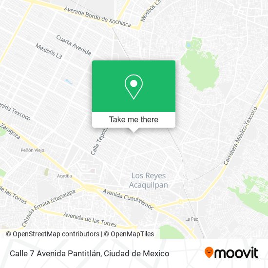 Calle 7 Avenida Pantitlán map