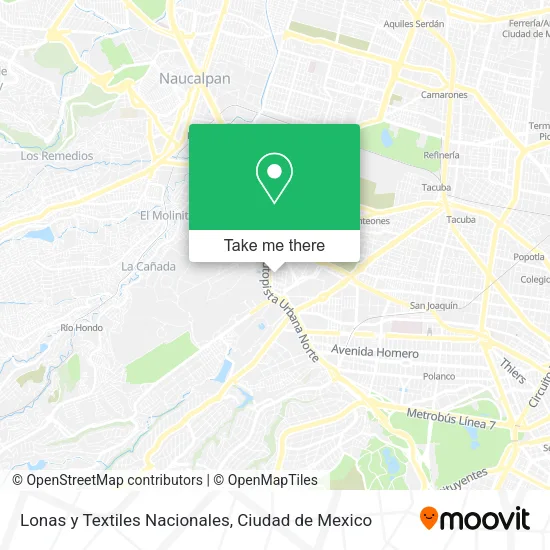 Lonas y Textiles Nacionales map