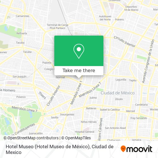 Mapa de Hotel Museo (Hotel Museo de México)