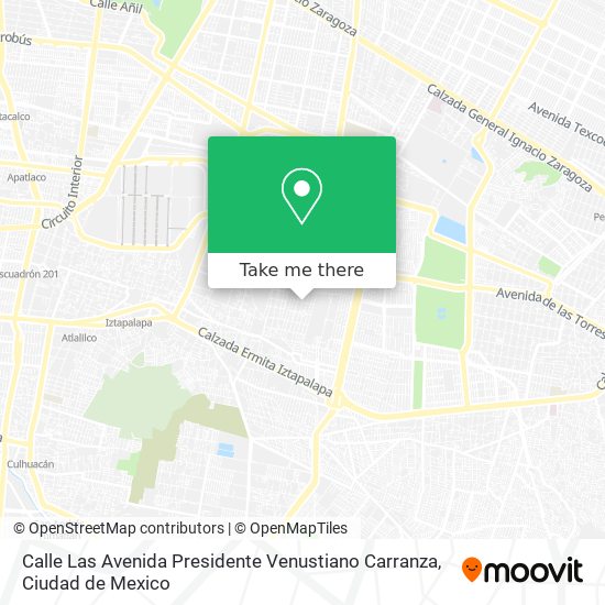 Calle Las Avenida Presidente Venustiano Carranza map