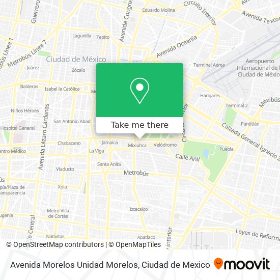 Avenida Morelos Unidad Morelos map
