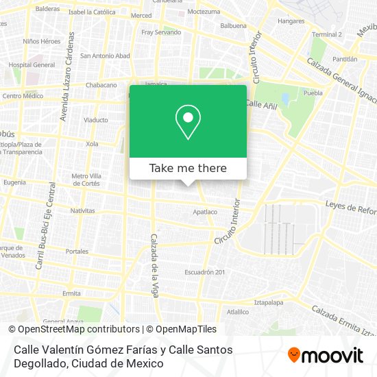 Calle Valentín Gómez Farías y Calle Santos Degollado map