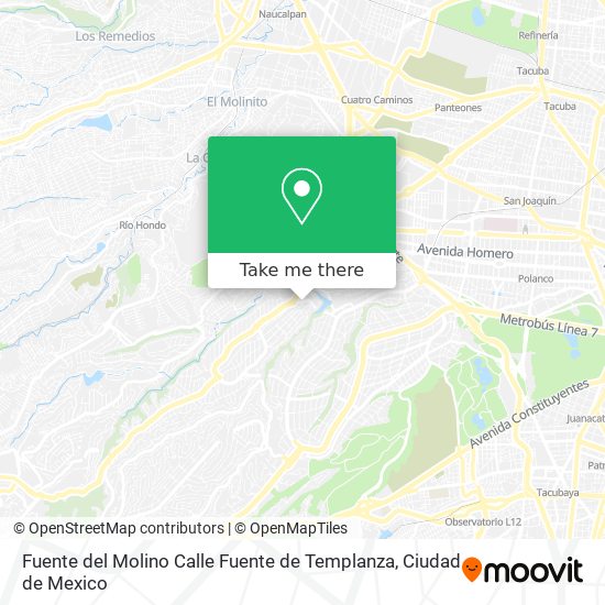 Fuente del Molino Calle Fuente de Templanza map