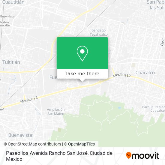 Paseo los Avenida Rancho San José map