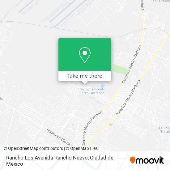 Rancho Los Avenida Rancho Nuevo map