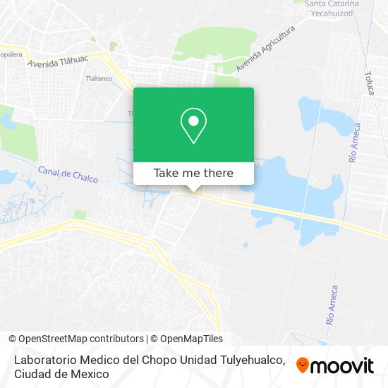 Laboratorio Medico del Chopo Unidad Tulyehualco map