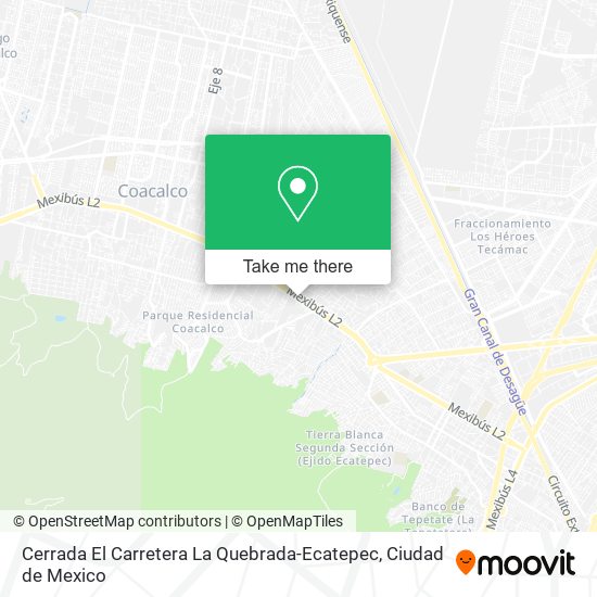 Cerrada El Carretera La Quebrada-Ecatepec map
