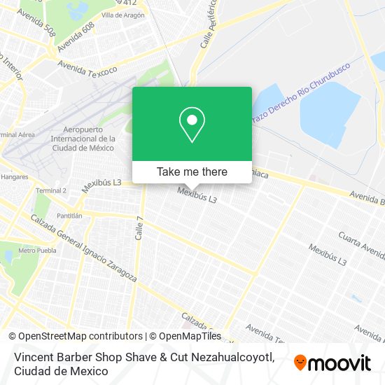 Vincent Barber Shop Shave & Cut Nezahualcoyotl map