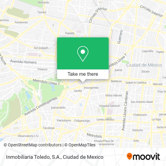 Mapa de Inmobiliaria Toledo, S.A.