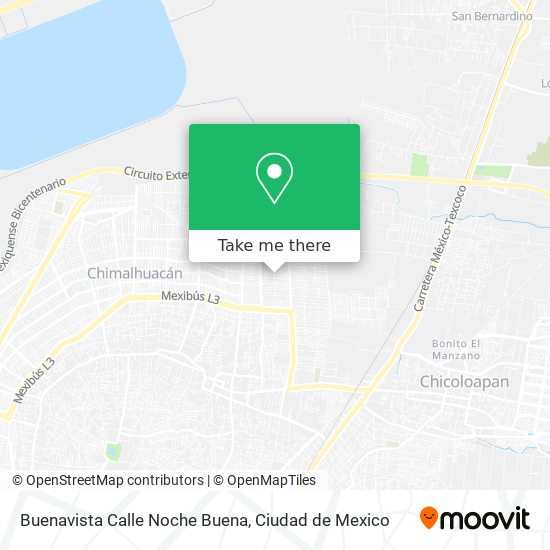 Mapa de Buenavista Calle Noche Buena