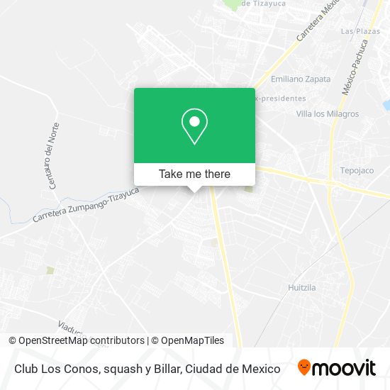Club Los Conos, squash y Billar map