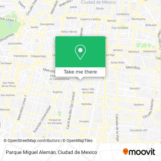 Mapa de Parque Miguel Alemán