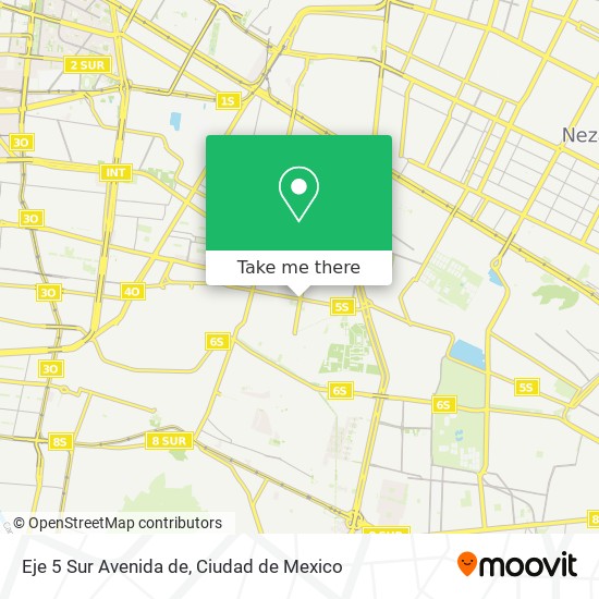 Eje 5 Sur Avenida de map