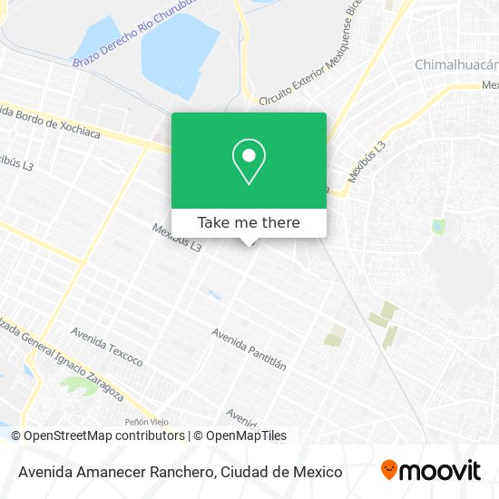 Avenida Amanecer Ranchero map