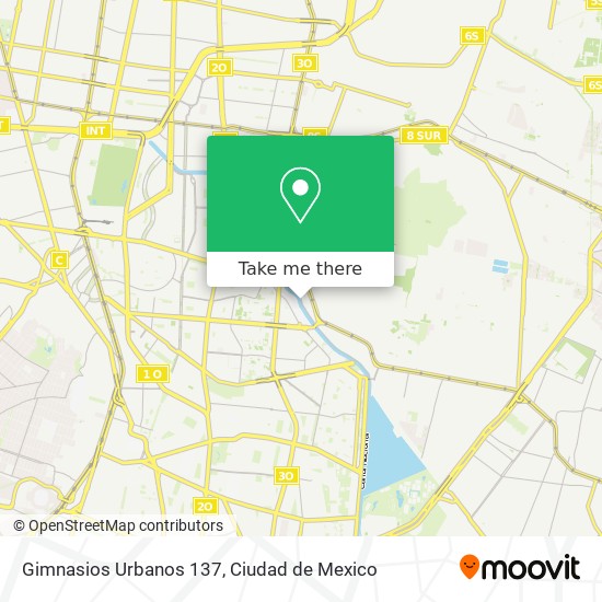 Mapa de Gimnasios Urbanos 137