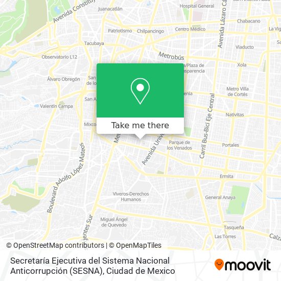 Secretaría Ejecutiva del Sistema Nacional Anticorrupción (SESNA) map