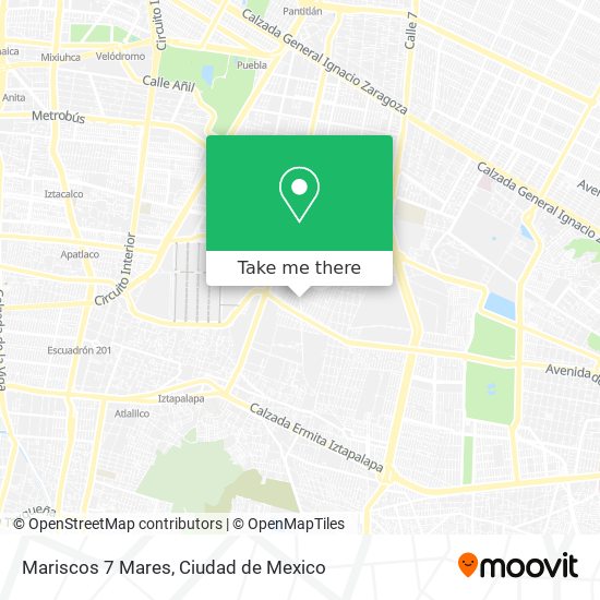 Mariscos 7 Mares map