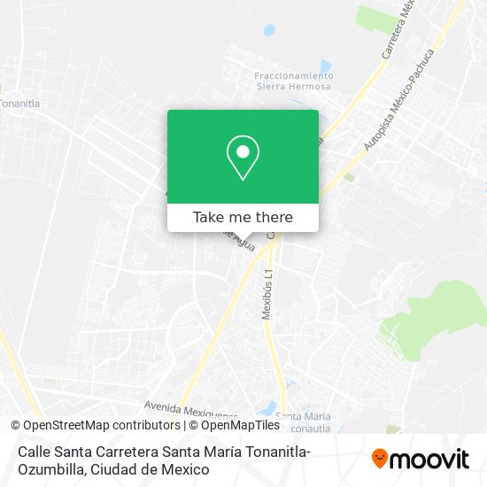 Mapa de Calle Santa Carretera Santa María Tonanitla-Ozumbilla