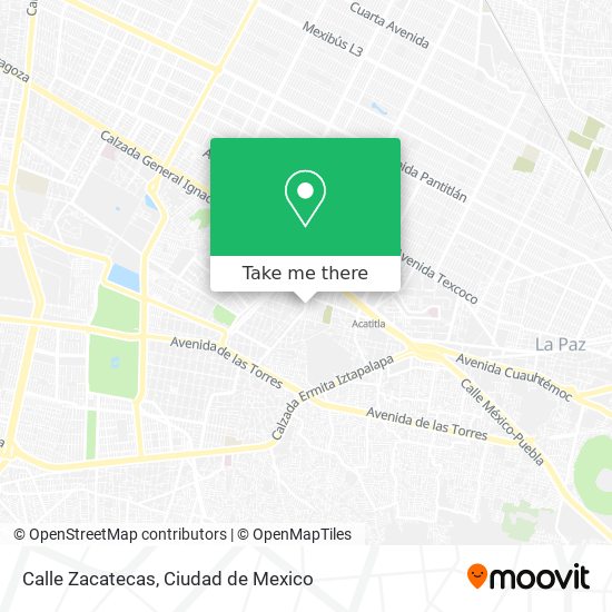 Mapa de Calle Zacatecas