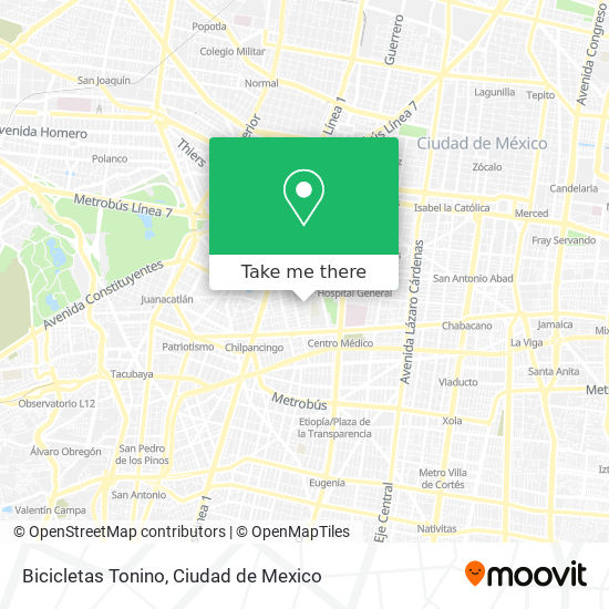 Mapa de Bicicletas Tonino