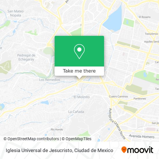 Mapa de Iglesia Universal de Jesucristo