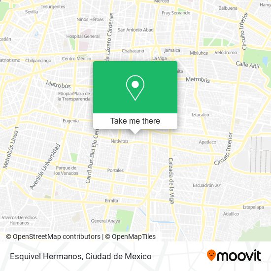 Esquivel Hermanos map