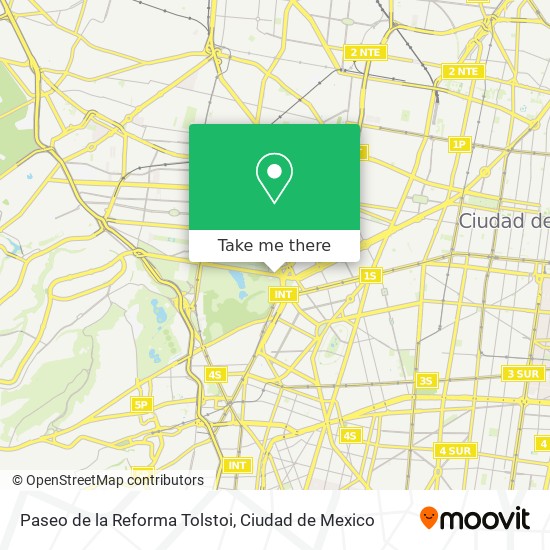 Mapa de Paseo de la Reforma Tolstoi