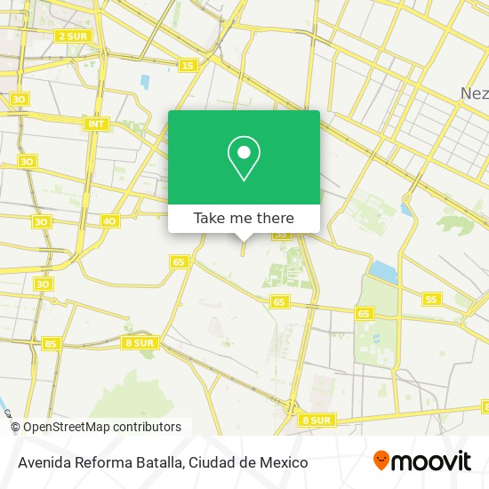 Mapa de Avenida Reforma Batalla