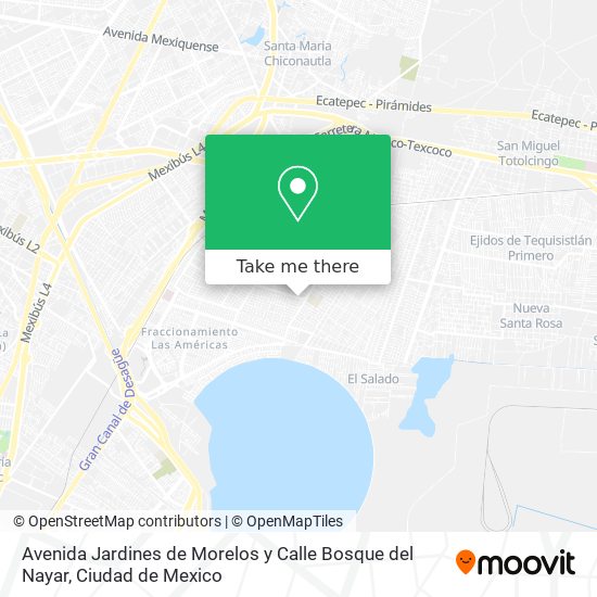 Mapa de Avenida Jardines de Morelos y Calle Bosque del Nayar