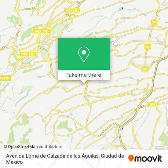 Avenida Loma de Calzada de las Águilas map