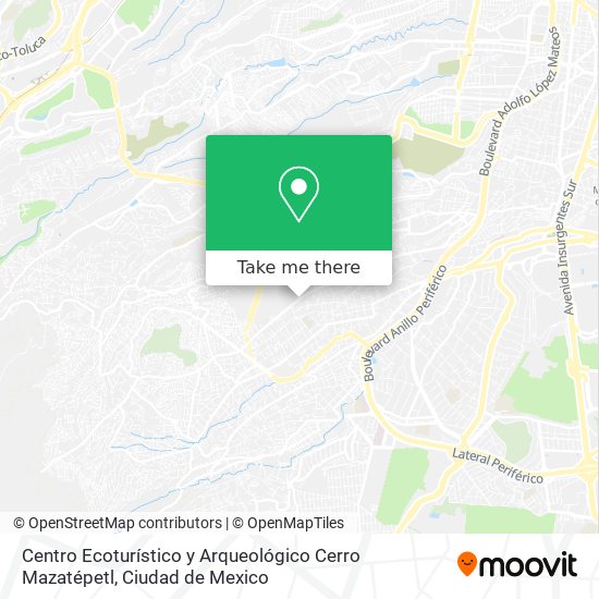 Centro Ecoturístico y Arqueológico Cerro Mazatépetl map