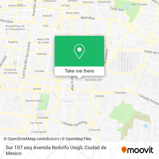 Mapa de Sur 107 esq Avenida Rodolfo Usigli