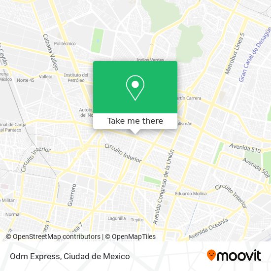 Mapa de Odm Express