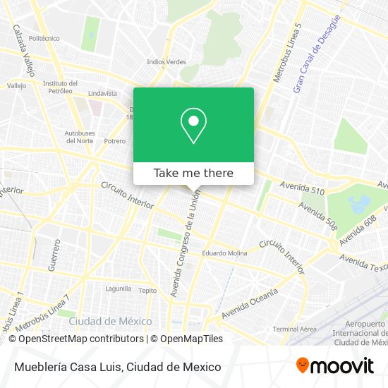 Mapa de Mueblería Casa Luis