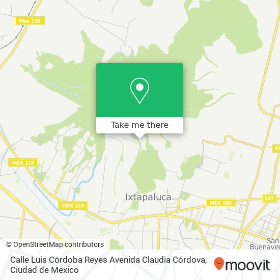 Mapa de Calle Luis Córdoba Reyes Avenida Claudia Córdova, Melchor Ocampo 3ra Secc