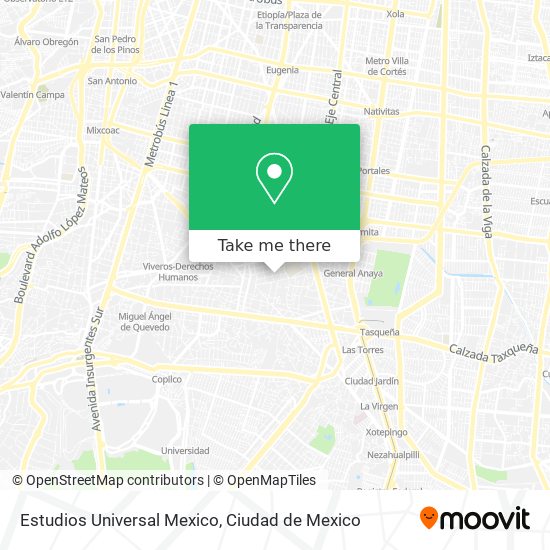 Mapa de Estudios Universal Mexico