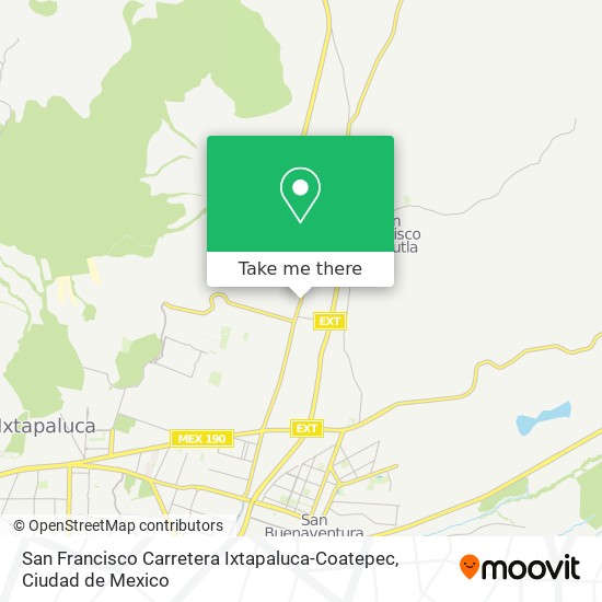 San Francisco Carretera Ixtapaluca-Coatepec map