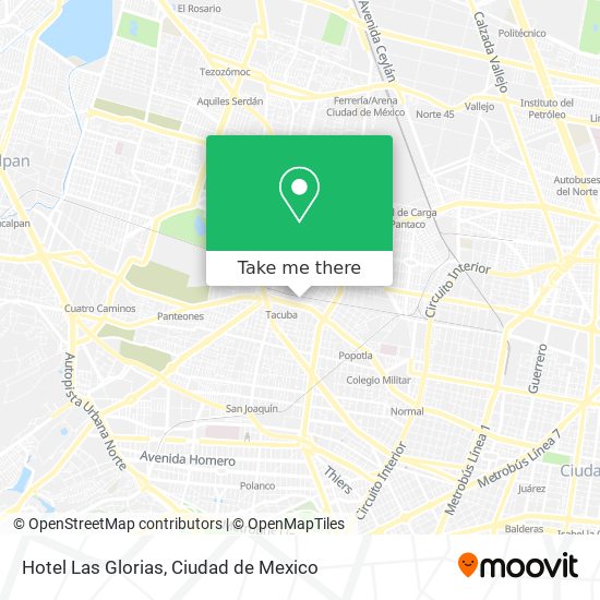 Hotel Las Glorias map