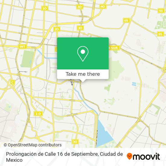 Mapa de Prolongación de Calle 16 de Septiembre