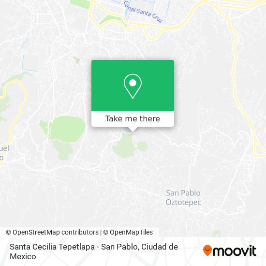 Santa Cecilia Tepetlapa - San Pablo map