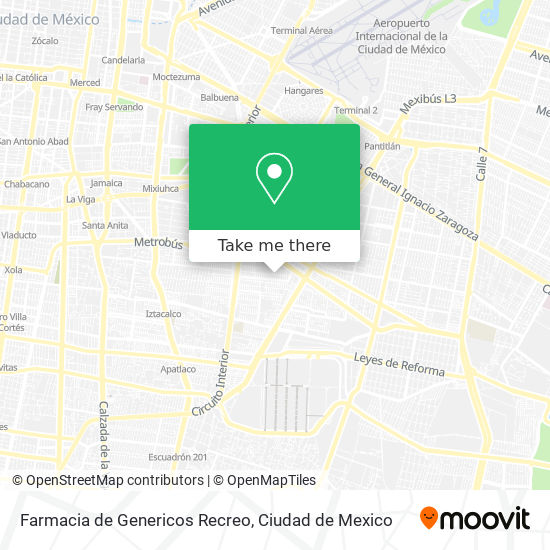 Farmacia de Genericos Recreo map