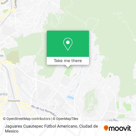 Mapa de Jaguares Cuautepec Fútbol Americano