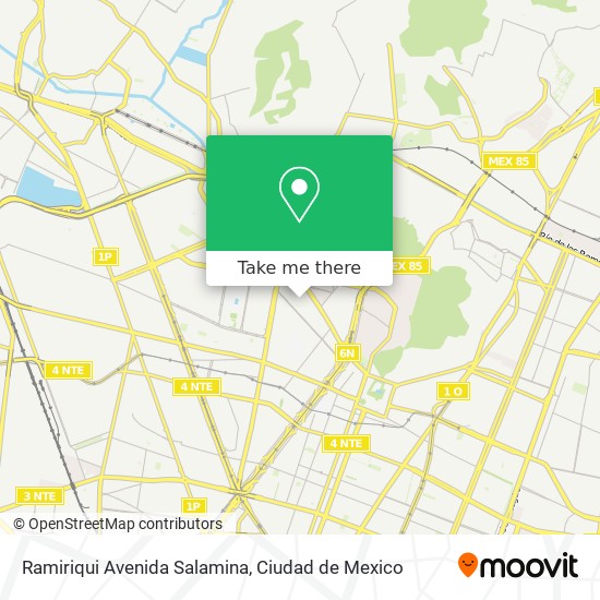 Mapa de Ramiriqui Avenida Salamina